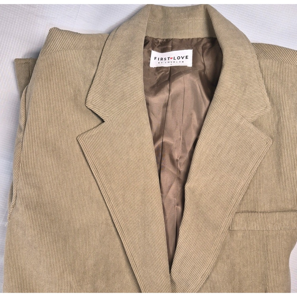 NEW First Love Tan Corduroy 3 Button Blazer Sz 3X NWOT Sku0069